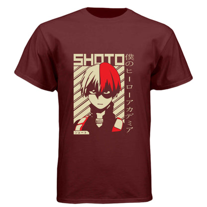 My Hero Academia Shoto Todoroki T-Shirt - Retro Vintage Poster Design | Premium Unisex Triblend Tee