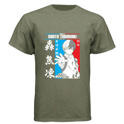 My Hero Academia Shoto Todoroki T-Shirt - Class 1-A Manga Panel Design | Premium Unisex Triblend Tee