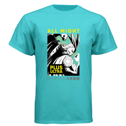 My Hero Academia All Might T-Shirt - Plus Ultra Manga Panel Design | Premium Unisex Triblend Tee