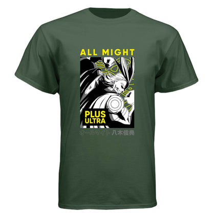 My Hero Academia All Might T-Shirt - Plus Ultra Manga Panel Design | Premium Unisex Triblend Tee