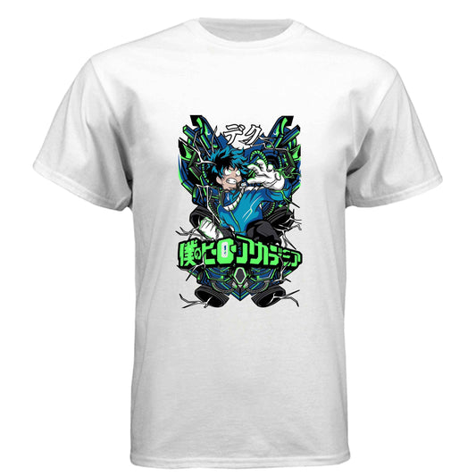 My Hero Academia Deku T-Shirt - Green Vine Energy Quirk Design | Premium Unisex Triblend Tee