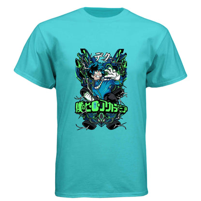 My Hero Academia Deku T-Shirt - Green Vine Energy Quirk Design | Premium Unisex Triblend Tee