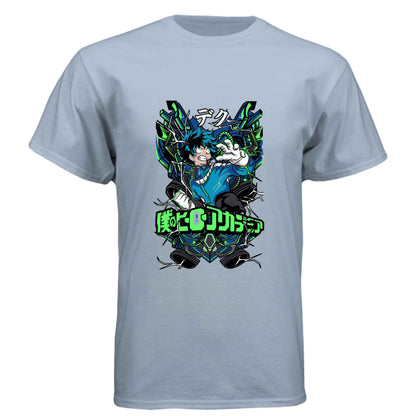 My Hero Academia Deku T-Shirt - Green Vine Energy Quirk Design | Premium Unisex Triblend Tee