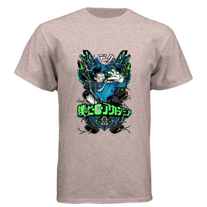 My Hero Academia Deku T-Shirt - Green Vine Energy Quirk Design | Premium Unisex Triblend Tee