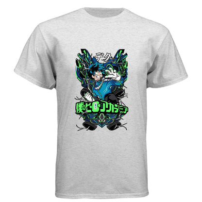 My Hero Academia Deku T-Shirt - Green Vine Energy Quirk Design | Premium Unisex Triblend Tee