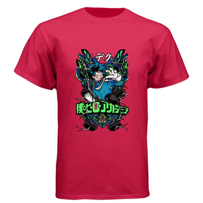 My Hero Academia Deku T-Shirt - Green Vine Energy Quirk Design | Premium Unisex Triblend Tee