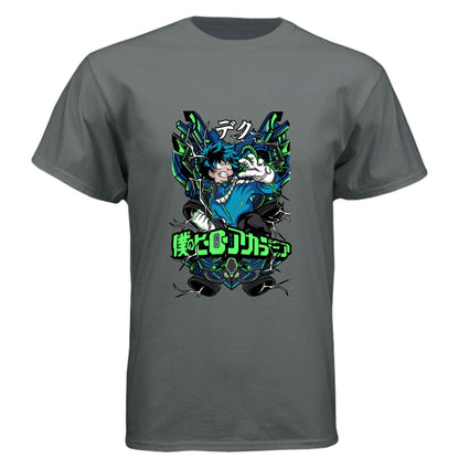 My Hero Academia Deku T-Shirt - Green Vine Energy Quirk Design | Premium Unisex Triblend Tee