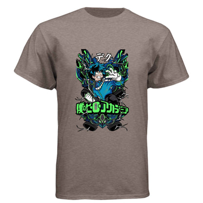 My Hero Academia Deku T-Shirt - Green Vine Energy Quirk Design | Premium Unisex Triblend Tee