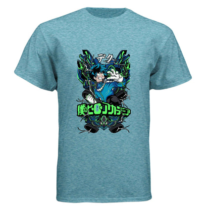 My Hero Academia Deku T-Shirt - Green Vine Energy Quirk Design | Premium Unisex Triblend Tee