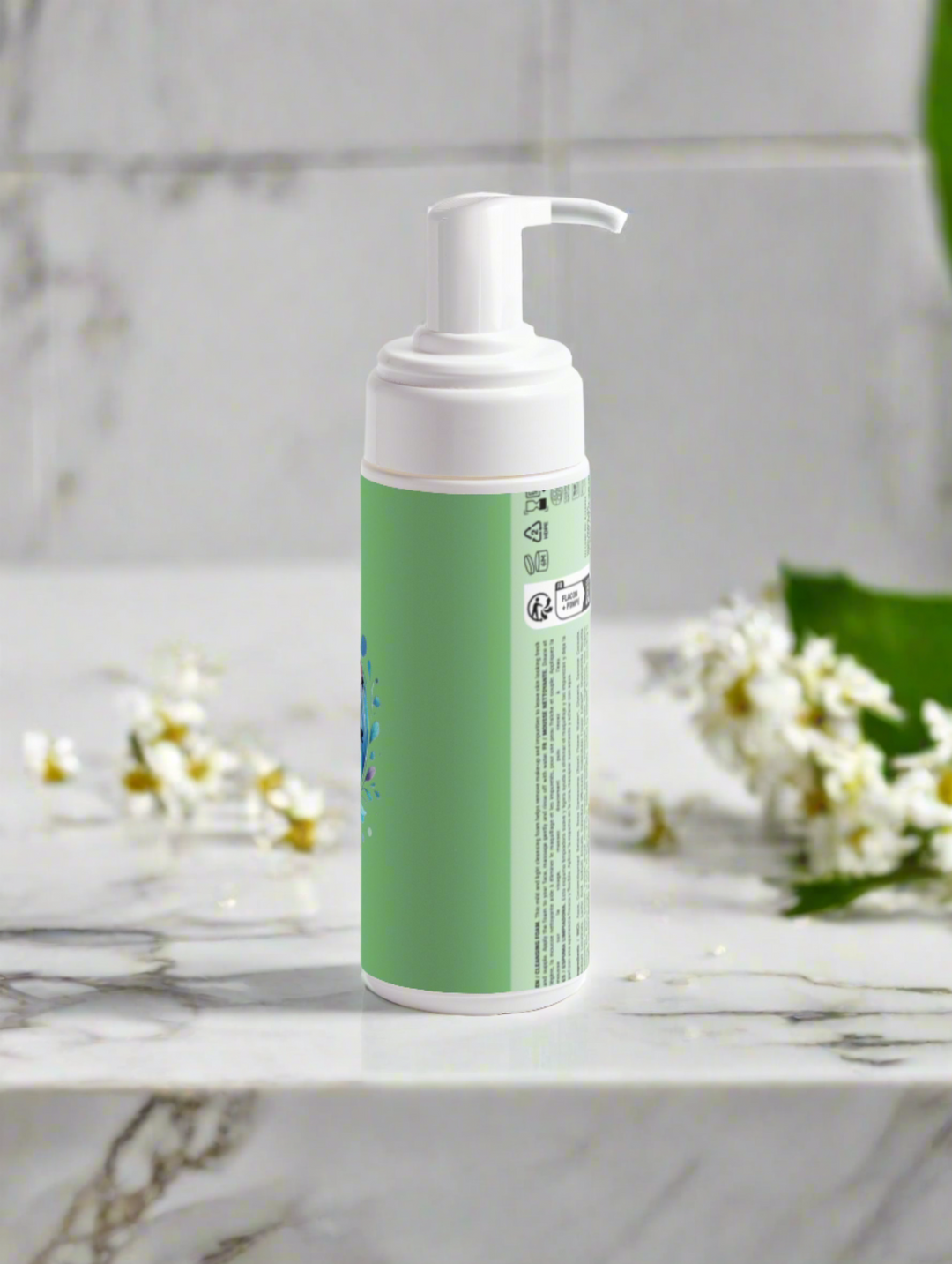 Eco-Friendly Rose & Chamomile Cleansing Foam with Natural Extracts